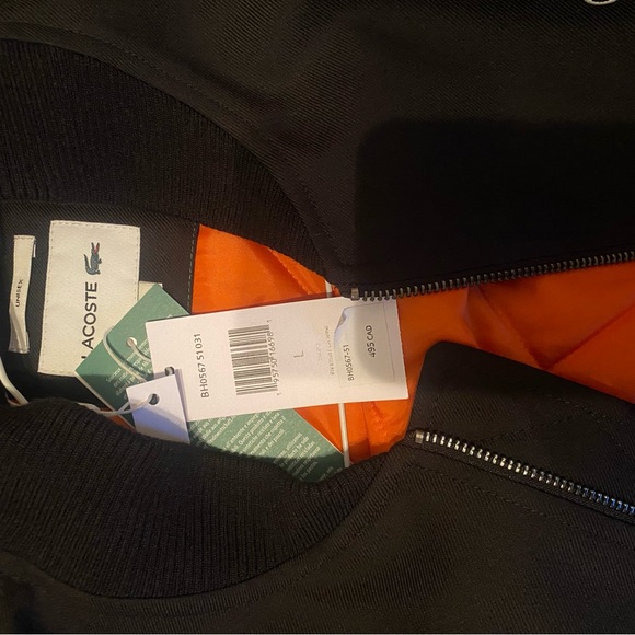 Veste bomber Lacoste noir unisexe neuf jamais porter avec les étiquettes - Picture 4 of 5